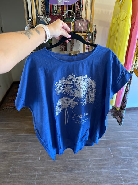 Poleras lino estampado