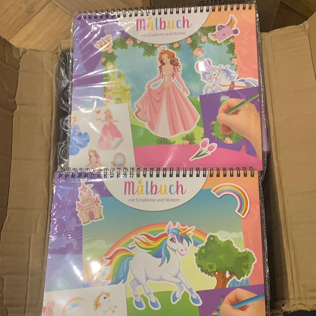 Libro para pintar princesas o unicornio