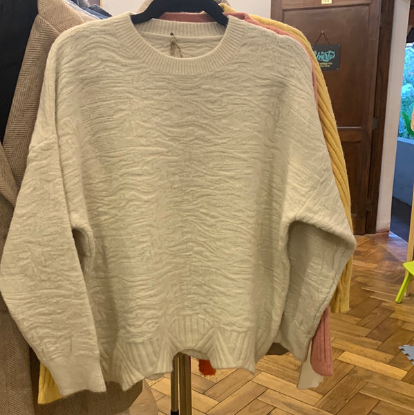Cardigan crudo y camel