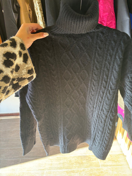 Sweaters largos con cuello