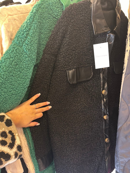 Chaqueta chiporro con eco cuero